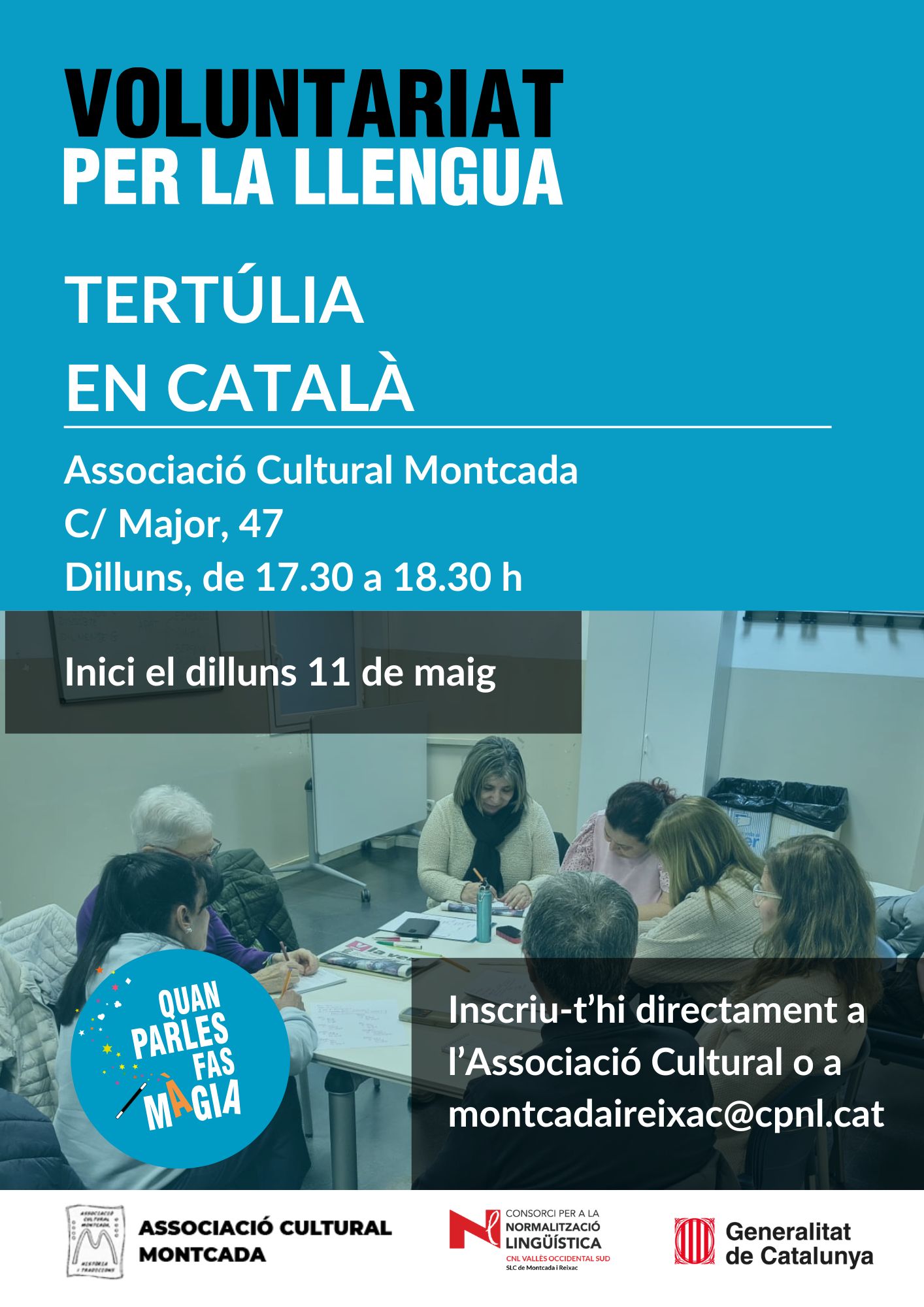 Tertúlia en català de Voluntariat per la llengua a l'Associació ...