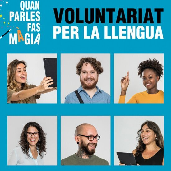Cartell promocional del Voluntariat per la llengua